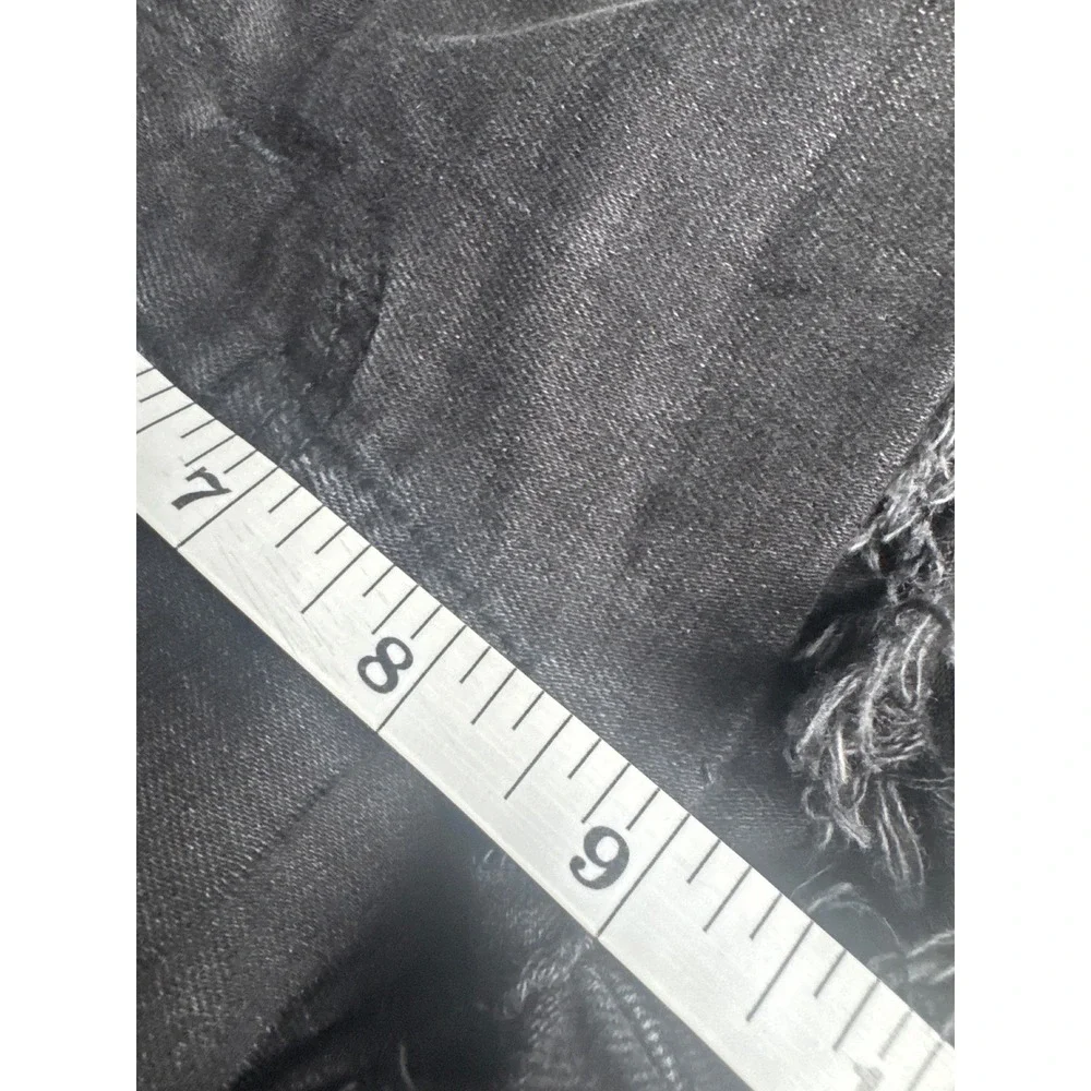 American‎ Eagle Distressed Denim Shorts Women Size 2 Black Excellent High Rise